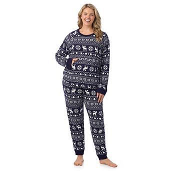 Plus Size Cuddl Duds® Sweater Knit Pajama Top & Pajama Jogger Set