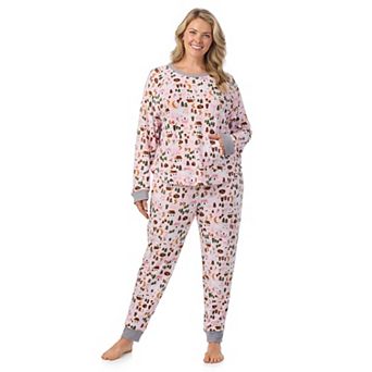 Plus Size Cuddl Duds® Sweater Knit Pajama Top & Pajama Jogger Set