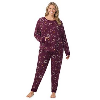 Plus Size Cuddl Duds® Sweater Knit Pajama Top & Pajama Jogger Set