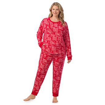 Plus Size Cuddl Duds® Sweater Knit Pajama Top & Pajama Jogger Set