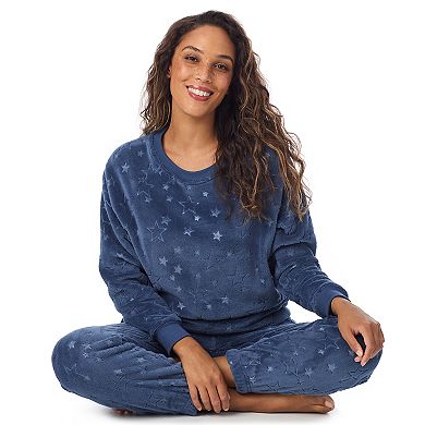 Women's Cuddl Duds® Plush Long Sleeve Pajama Top & Pajama Bottoms Set