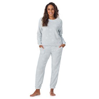 Women's Cuddl Duds® Plush Long Sleeve Pajama Top & Pajama Bottoms Set