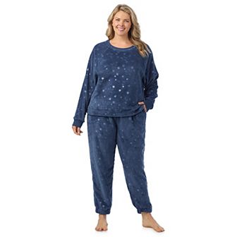 Plus Size Cuddl Duds® Plush Long Sleeve Pajama Top & Pajama Bottoms Set