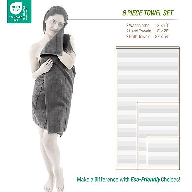 American Soft Linen 6-pc. Turkish Cotton Ultra Plush Bath Towel Set