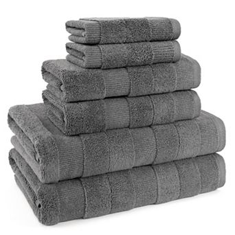 American Soft Linen 6 pc Turkish Cotton Ultra Plush Bath Towel Set