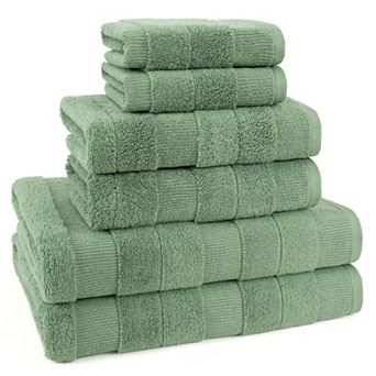American Soft Linen 6 pc Turkish Cotton Ultra Plush Bath Towel Set