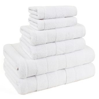 American Soft Linen 6 pc Turkish Cotton Ultra Plush Bath Towel Set