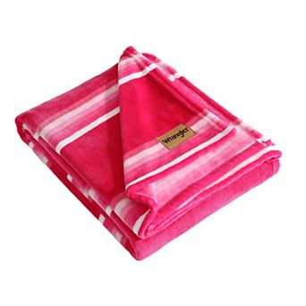 Wrangler Saddle Stripe Pink Throw Blanket