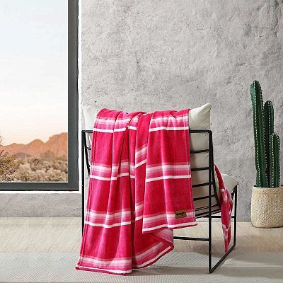 Wrangler Saddle Stripe Pink Throw Blanket