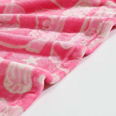 Wrangler Knockin Boots Pink Throw Blanket