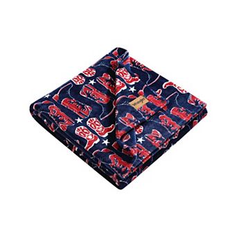 Wrangler Knockin Boots Blue Throw Blanket