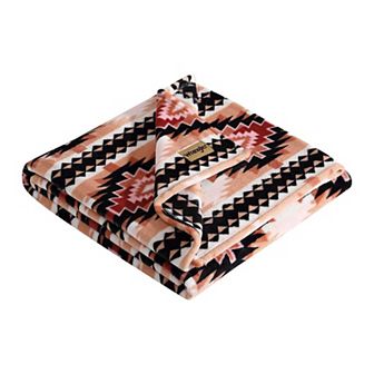 Wrangler Plains Creek Orange Throw Blanket
