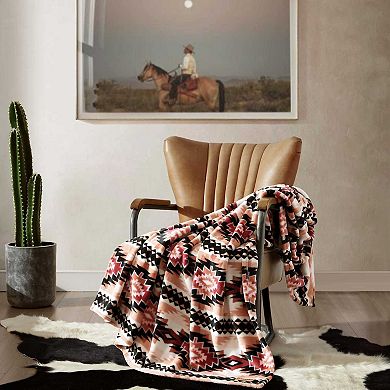 Wrangler Plains Creek Orange Throw Blanket