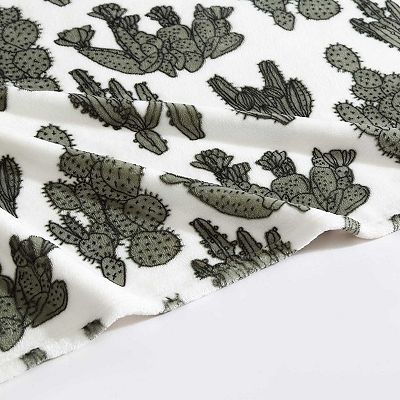 Wrangler Cactus Garden Green Throw Blanket
