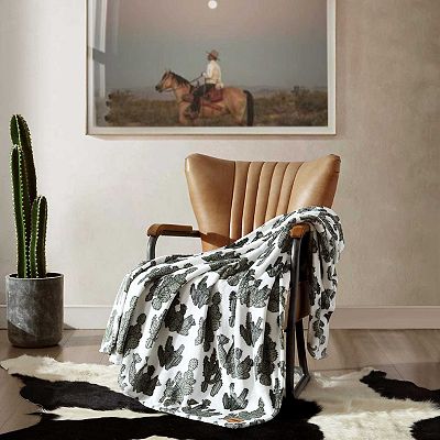 Wrangler Cactus Garden Green Throw Blanket