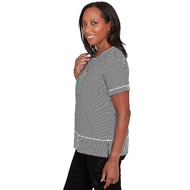 Women's Alfred Dunner Crewneck Parrot Striped Tee
