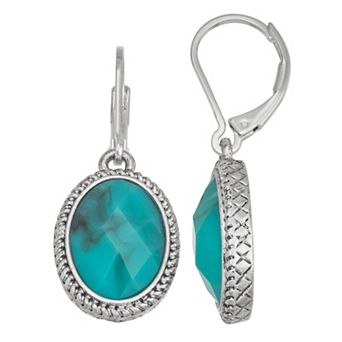 Napier Silver Tone Western Drop Earrings
