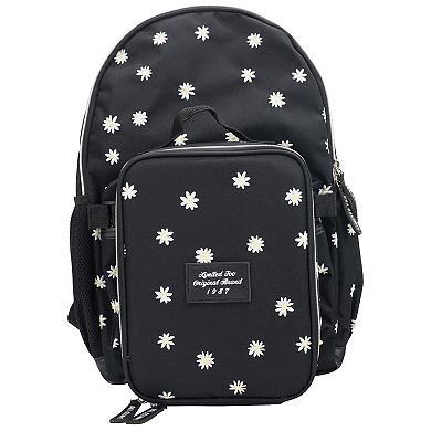 Kids Limited Too Embroidered Daisy Backpack Lunch Set
