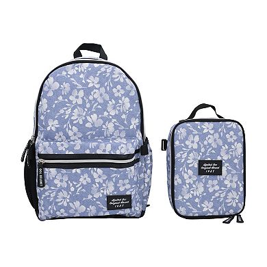 Limited Too Denim Floral Backpack & Lunch Bag Set