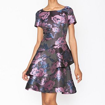 Women's Focus By Shani Tiered Jacquard Dress