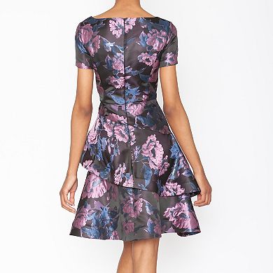 Women's Focus By Shani Tiered Jacquard Dress