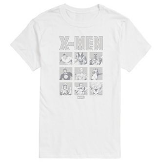 Men's Marvel X-Men Monochrome Grid Graphic Tee