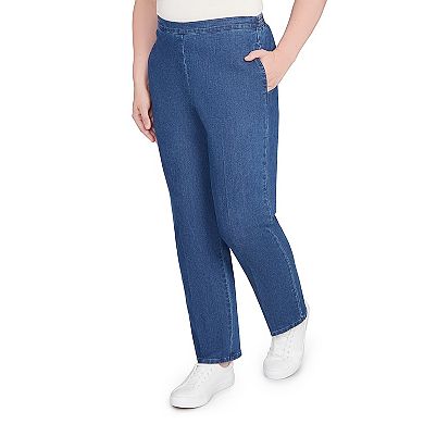 Petite Alfred Dunner All Around Elastic Short Length Denim Jeans