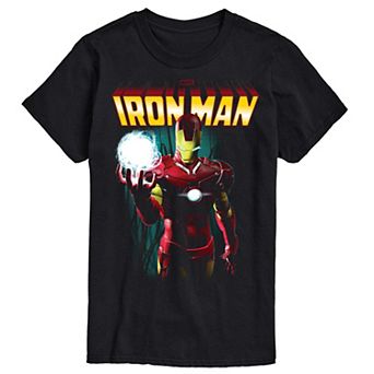 Men's Marvel Iron Man Oversized Portrait Graphic Tee