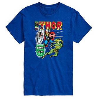 Men's Marvel Thor Comic Cover Retro Graphic Tee