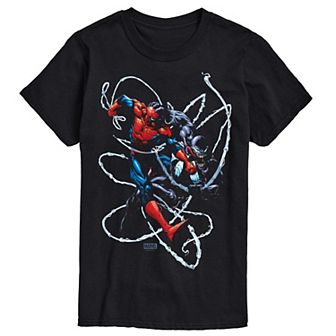 Men's Marvel Venom Vs Spider-Man Portrait Graphic Tee