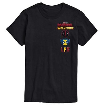 Men's Marvel Deadpool & Wolverine Left Chest Graphic Tee