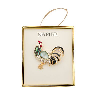 Napier Gold Tone Elevated Rooster Pin