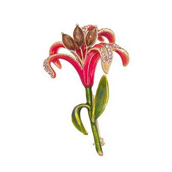 Napier Gold Tone Elevated Flower Pin