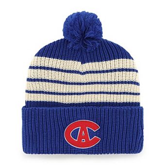 Men's '47 Blue Montreal Canadiens Old Time Hockey Barn Cuffed Knit Hat with Pom