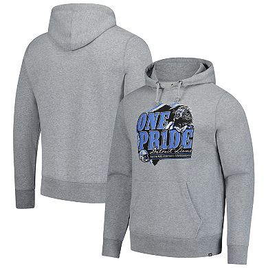 Men's '47 Gray Detroit Lions Regional Headline Pullover Hoodie