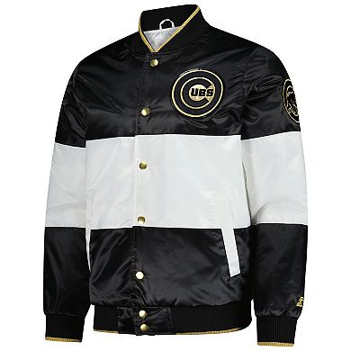 Men's Starter White Chicago Cubs Full-Snap Jacket