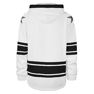 Men's '47 White Dallas Cowboys After Image Superior Lacer Pullover Hoodie