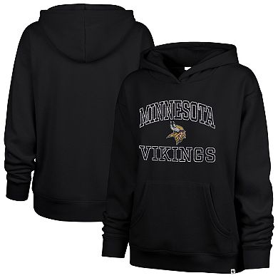 Women's '47 Black Minnesota Vikings Clarity Naomi Pullover Hoodie