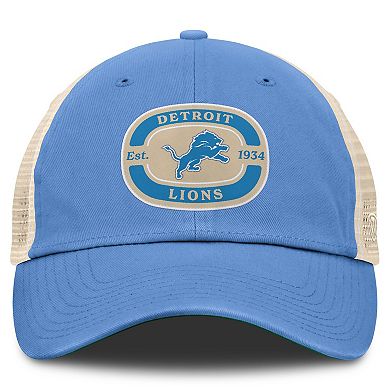 Men's Top of the World Blue Detroit Lions Team Patch Adjustable Hat