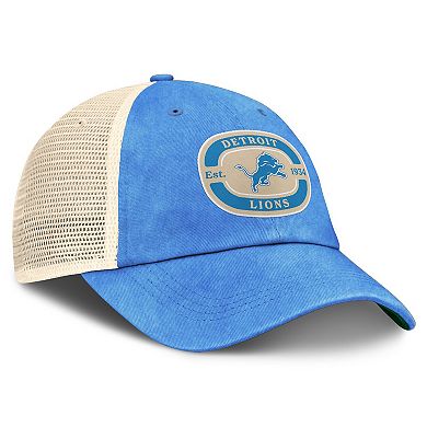 Men's Top of the World Blue Detroit Lions Team Patch Adjustable Hat