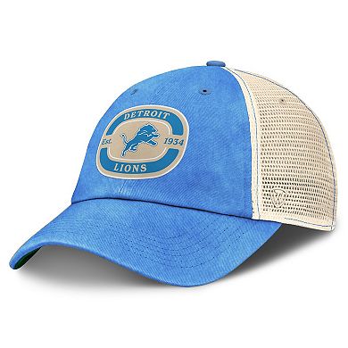 Men's Top of the World Blue Detroit Lions Team Patch Adjustable Hat
