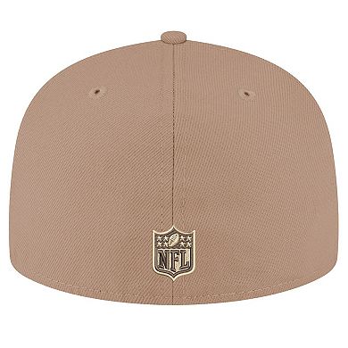 Men's New Era Tan Seattle Seahawks Candied Pecan 59FIFTY Fitted Hat