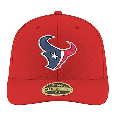 Men's New Era Red Houston Texans Omaha Low Profile 59FIFTY Fitted Hat
