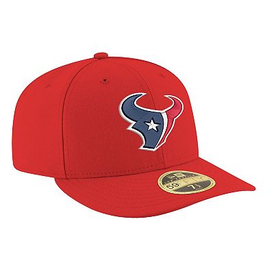 Men's New Era Red Houston Texans Omaha Low Profile 59FIFTY Fitted Hat