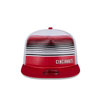 Men's New Era Red Cincinnati Reds Team Horizon 9FIFTY A-Frame Trucker Snapback Hat