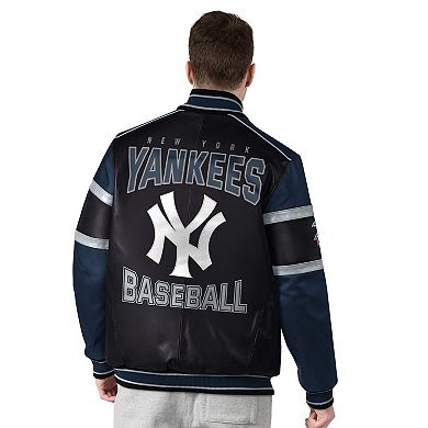 Men's G-III Sports by Carl Banks Black New York Yankees Leather Varsity Jacket