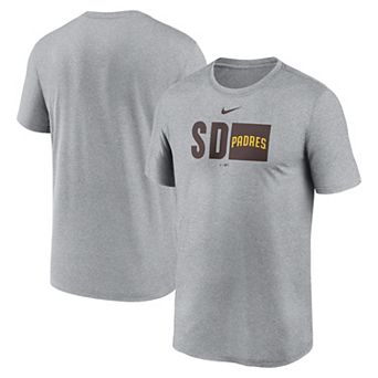 Men's Nike Heather Gray San Diego Padres Tricode Legend Performance T-Shirt