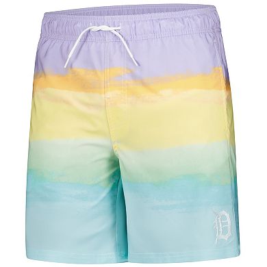 Men's G-III Sports by Carl Banks Light Blue Detroit Tigers Swim Trunks