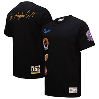 Men's Black Los Angeles Lakers Black Out Collection Vintage Premium T-Shirt