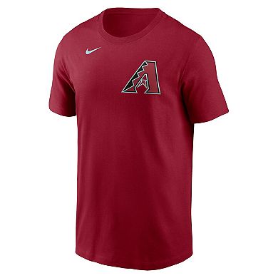 Men's Nike Corbin Carroll Red Arizona Diamondbacks Fuse Name & Number T-Shirt